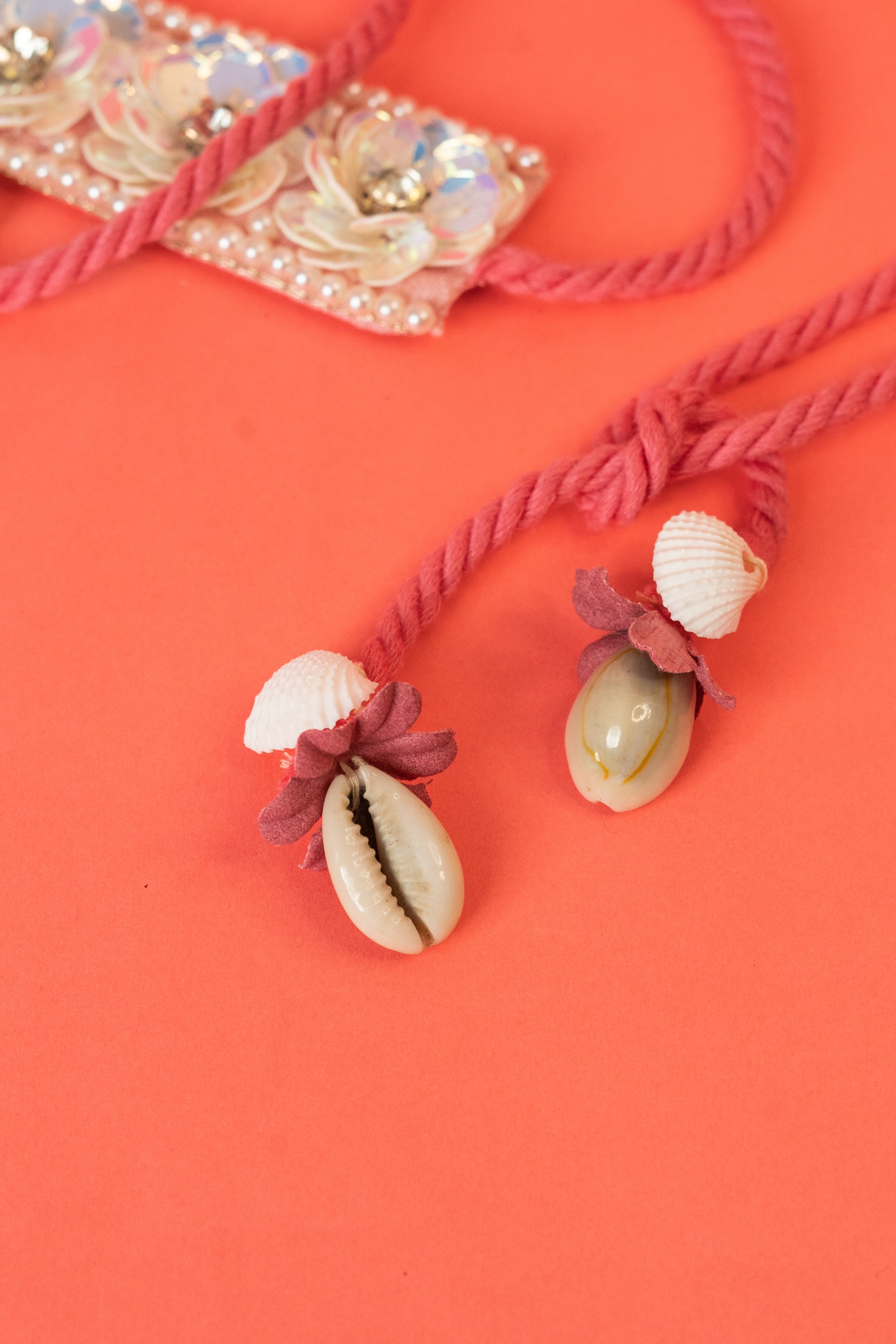 Sequins flower beaded handcrafted waist belt